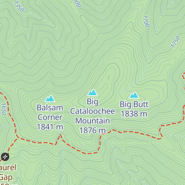Map of Big Cataloochee Mountain