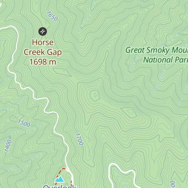 Map of Cataloochee Balsam