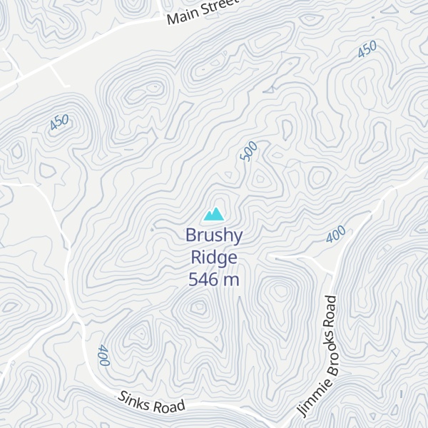 Map of Brushy Ridge