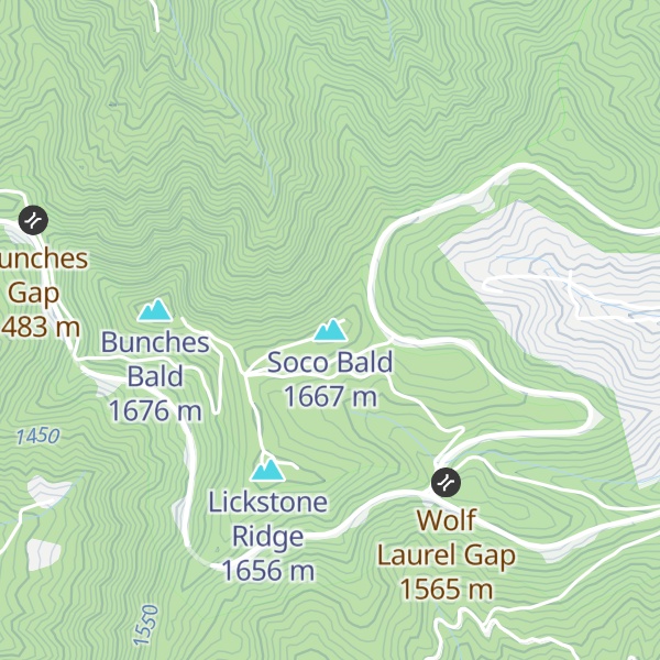Map of Soco Bald