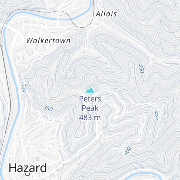 Map of Peters Peak
