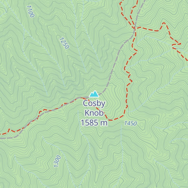 Map of Cosby Knob