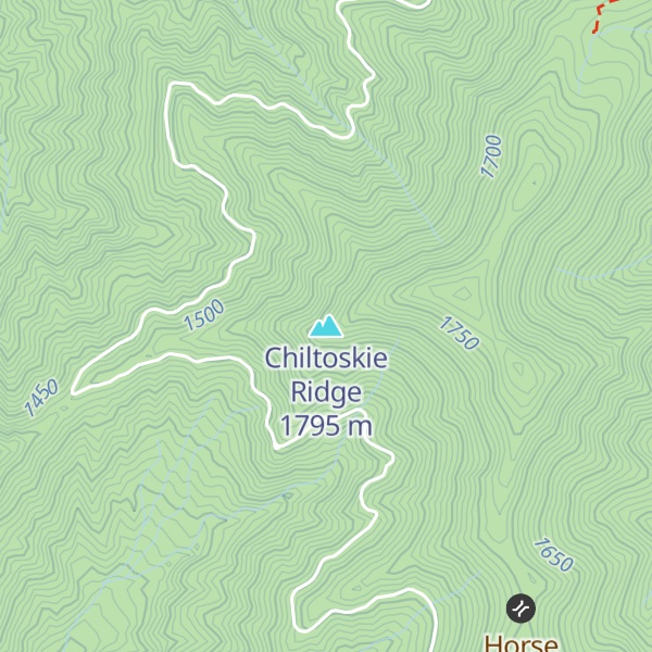 Map of Chiltoskie Ridge
