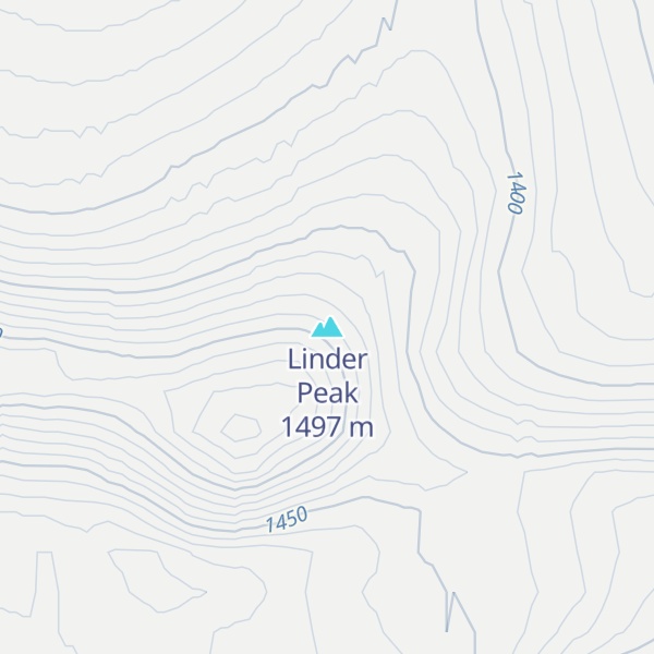 Map of Linder Peak