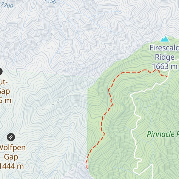 Map of Pinnacle Bald