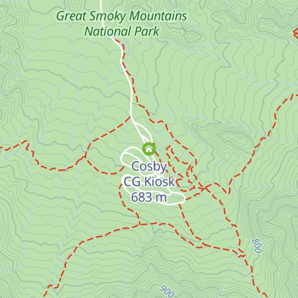 Map of Cosby CG Kiosk