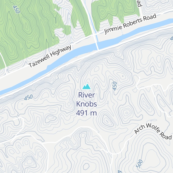 Map of River Knobs