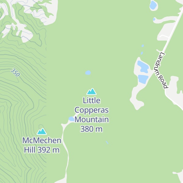 Map of Little Copperas Mountain