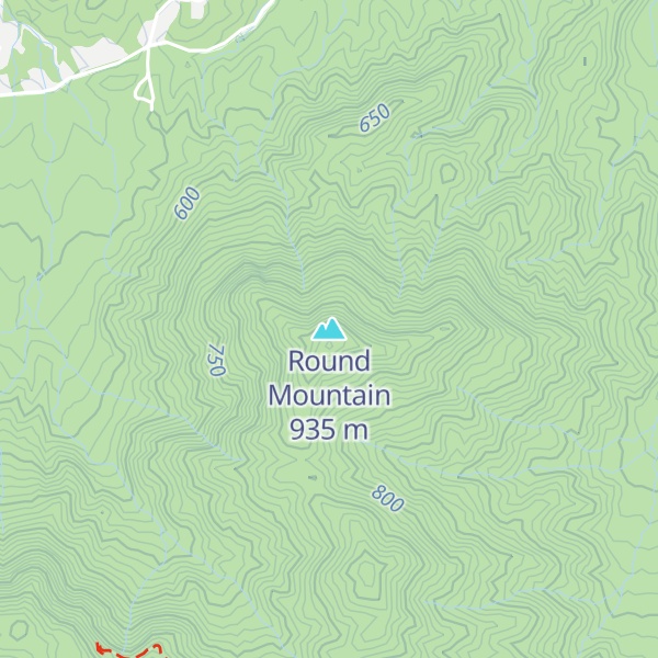 Map of Round Mountain