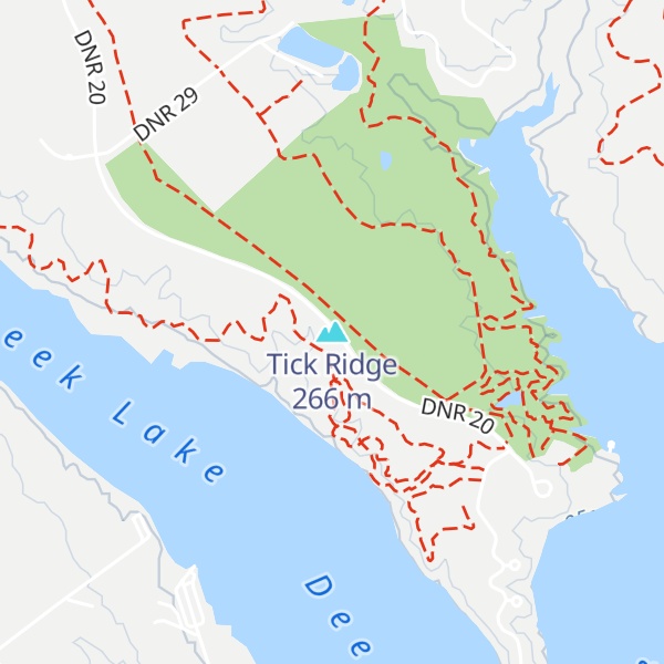Map of Tick Ridge