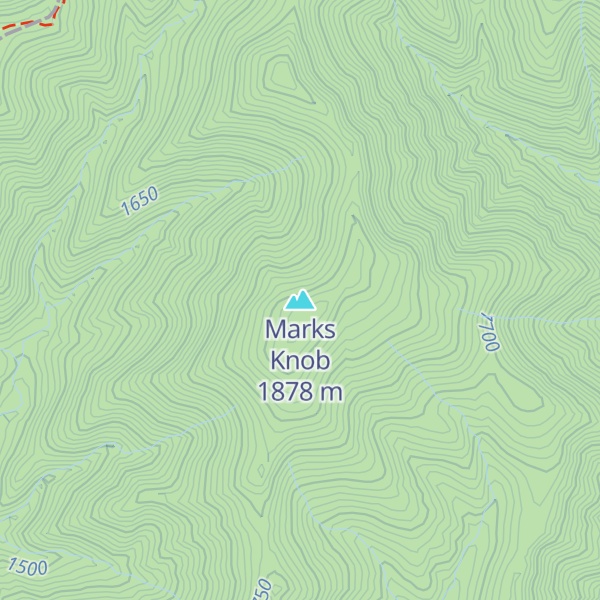 Map of Marks Knob