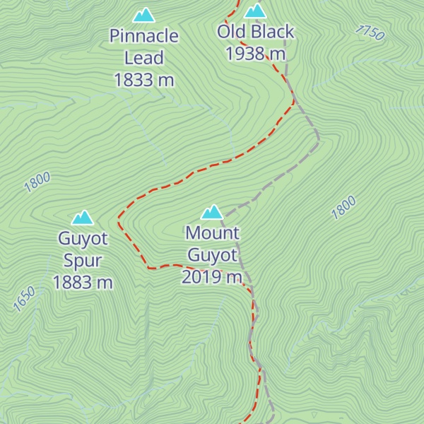 Map of Mount Guyot