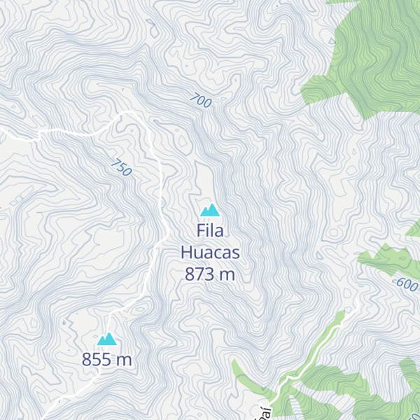 Map of Fila Huacas