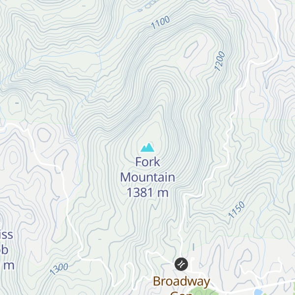 Map of Fork Mountain