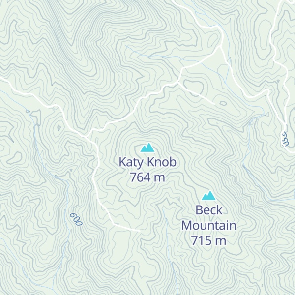 Map of Katy Knob