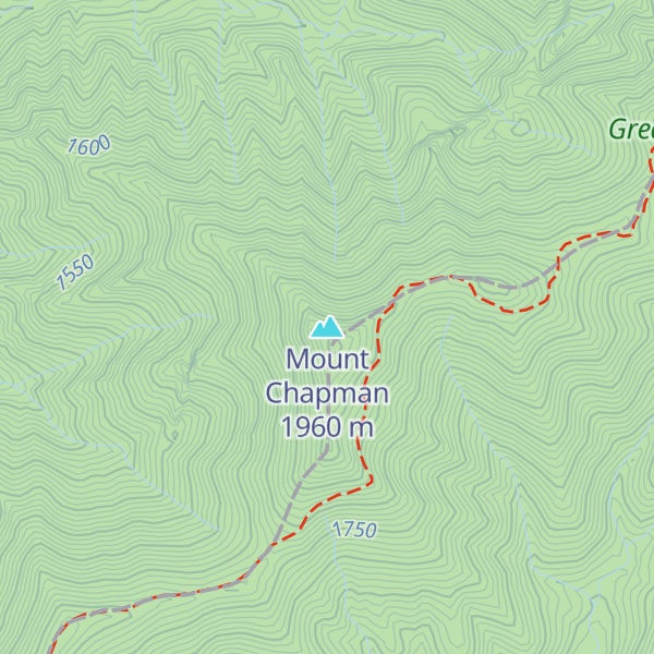 Map of Mount Chapman