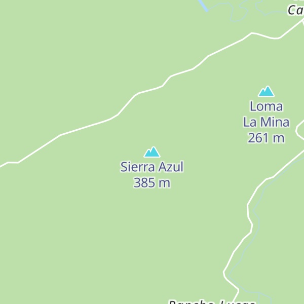 Map of Sierra Azul