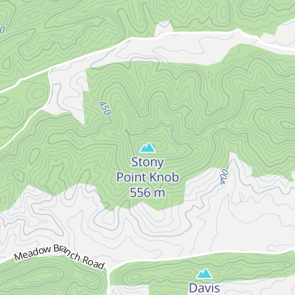 Map of Stony Point Knob