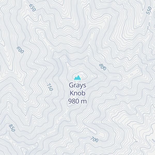 Map of Grays Knob