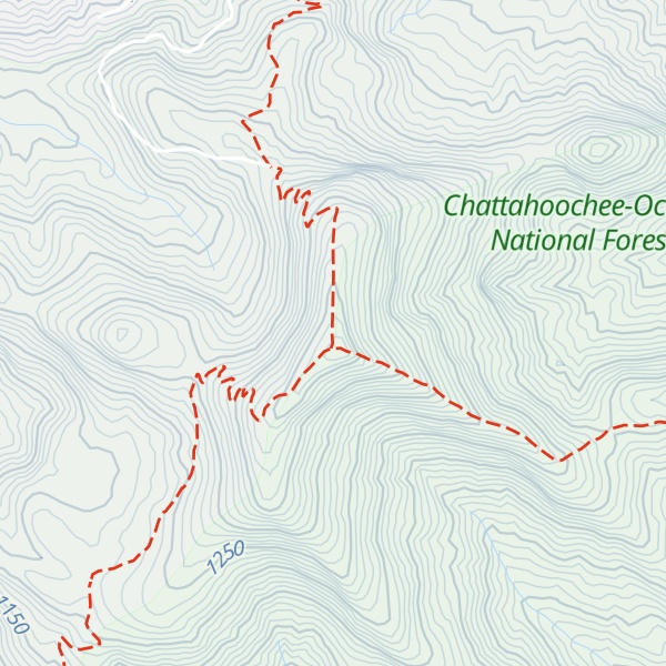 Map of Rabun Bald