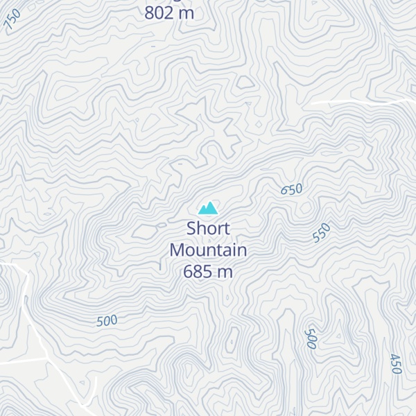 Map of Short Mountain