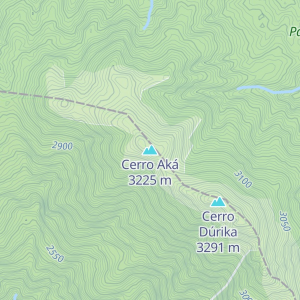 Map of Cerro Aká