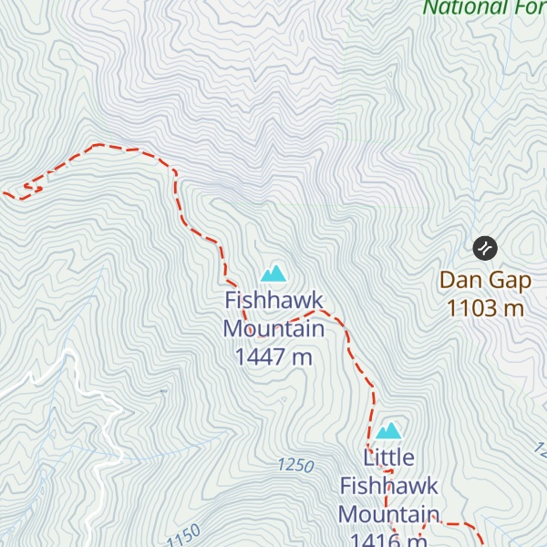 Map of Fishhawk Mountain
