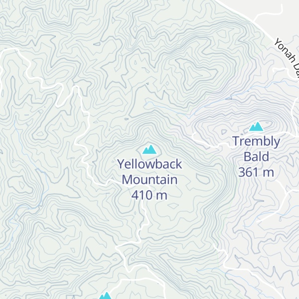 Map of Yellowback Mountain