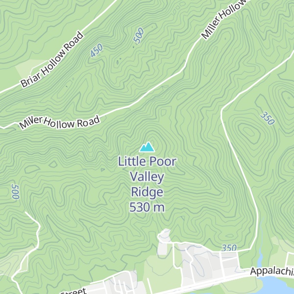 Map of Little Poor Valley Ridge