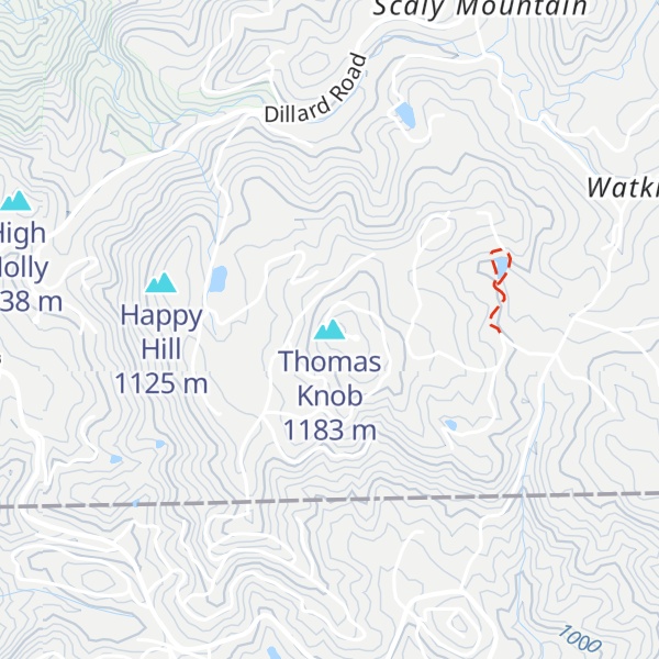 Map of Thomas Knob