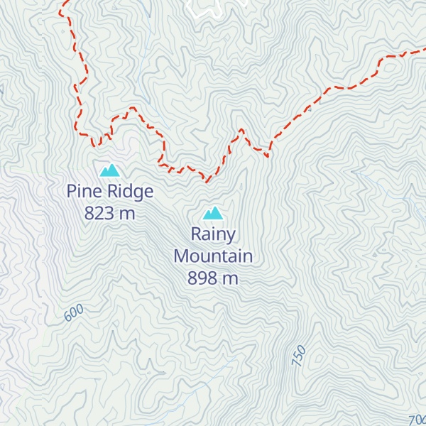 Map of Rainy Mountain