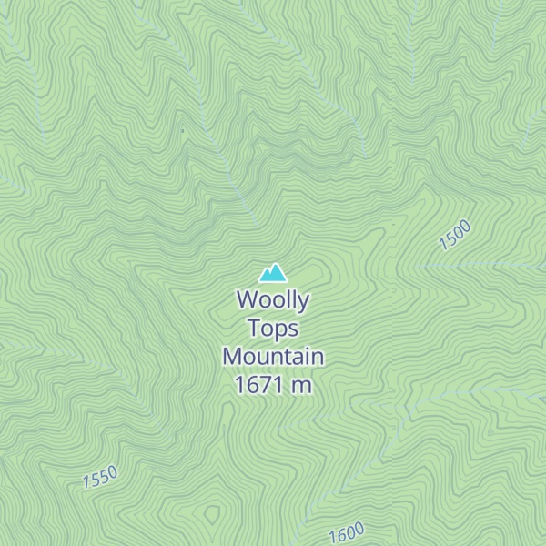 Map of Woolly Tops Mountain