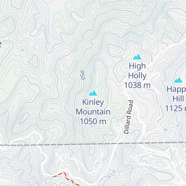 Map of Kinley Mountain