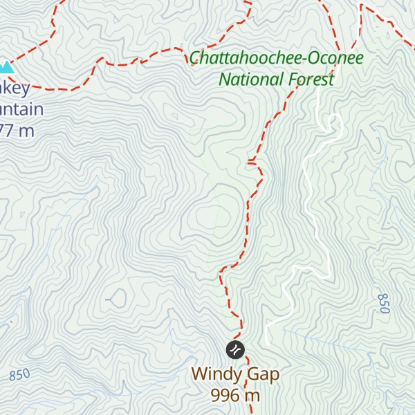 Map of Blacks Creek Knob