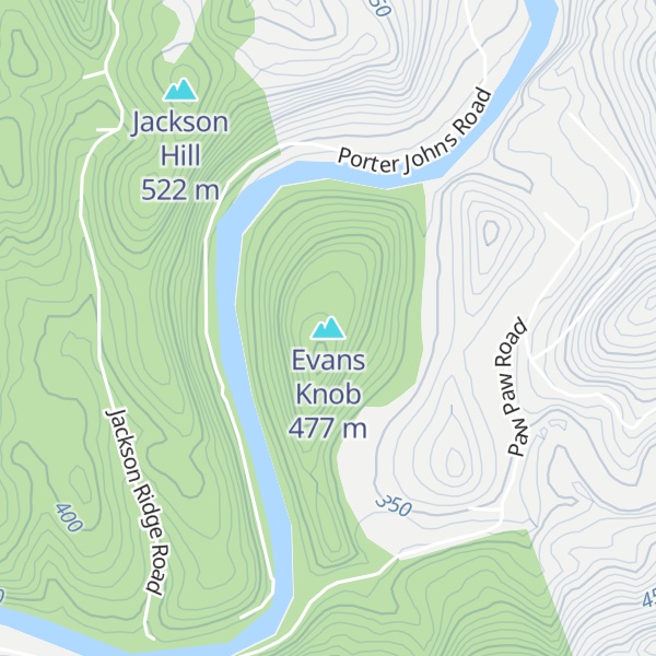 Map of Evans Knob