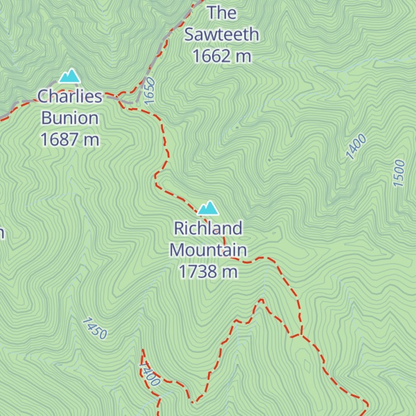 Map of Richland Mountain