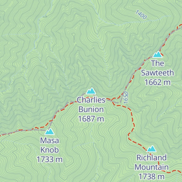 Map of Charlies Bunion