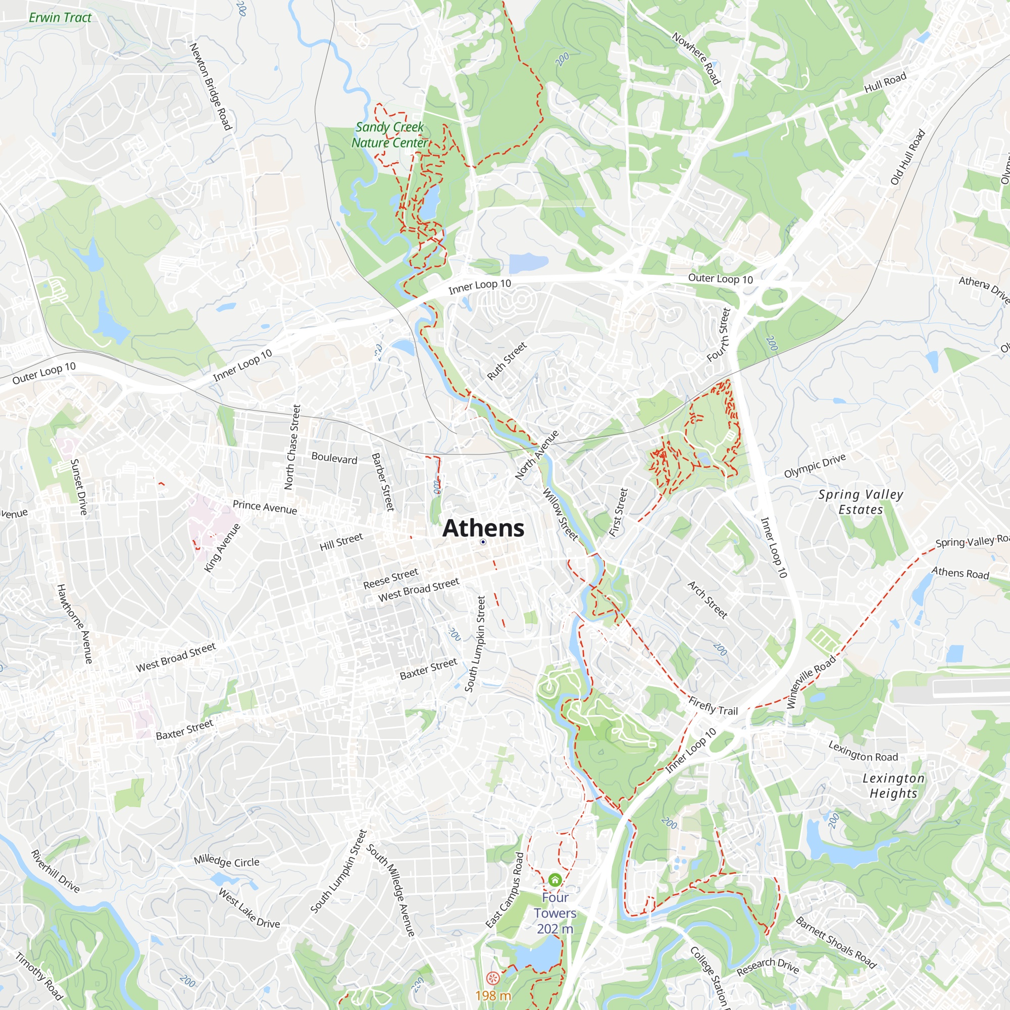 Athens Welcome Center map