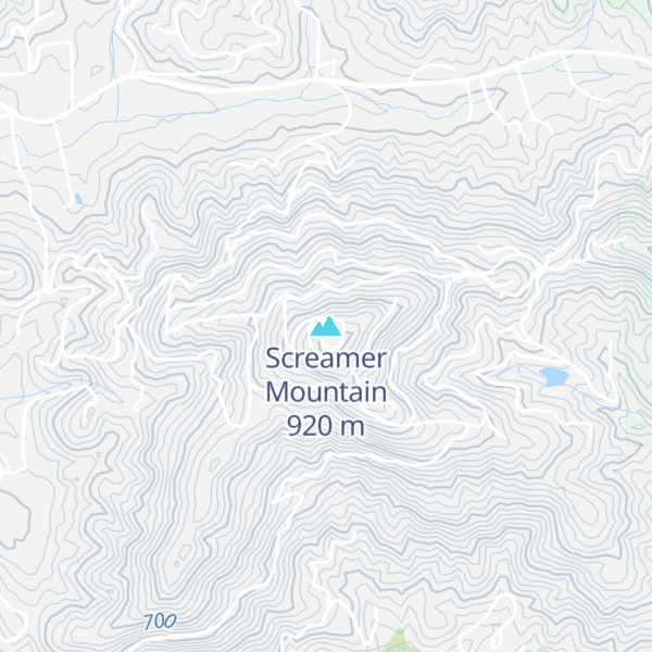 Map of Screamer Mountain