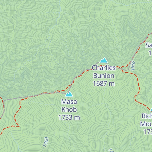 Map of Charlies Bunyon