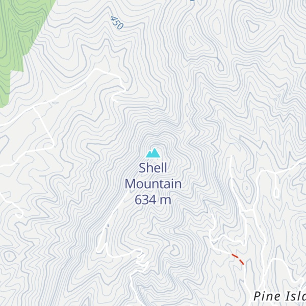 Map of Shell Mountain