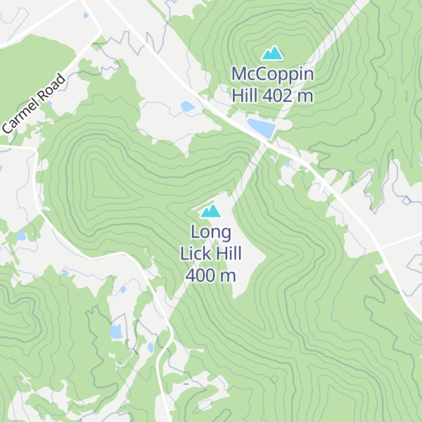 Map of Long Lick Hill
