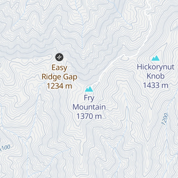 Map of Fry Mountain
