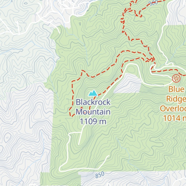 Map of Blackrock Mountain