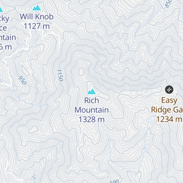 Map of Rich Mountain