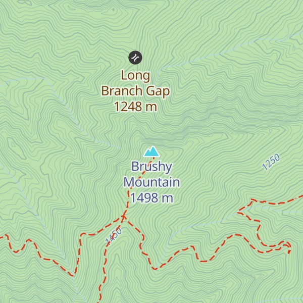 Map of Brushy Mountain