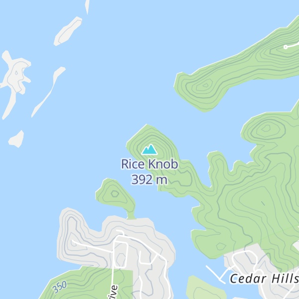 Map of Rice Knob