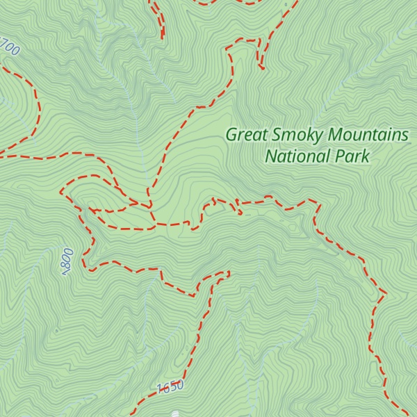 Map of Mount le Conte - High Top