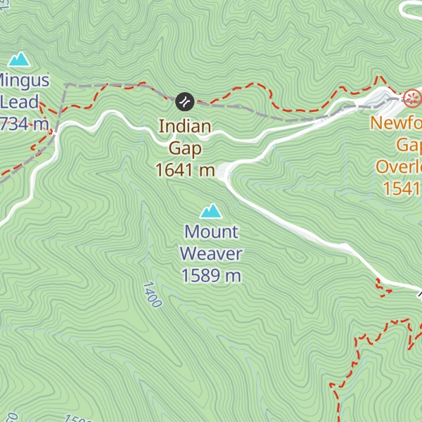 Map of Mount Weaver