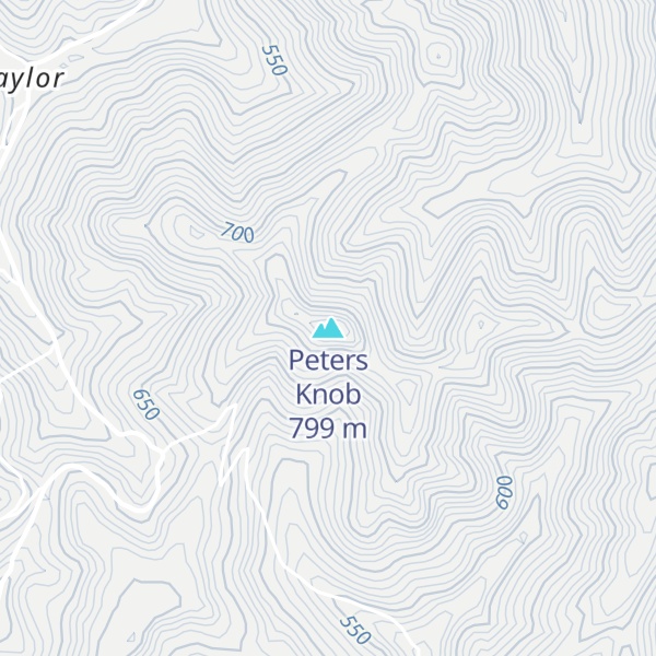 Map of Peters Knob